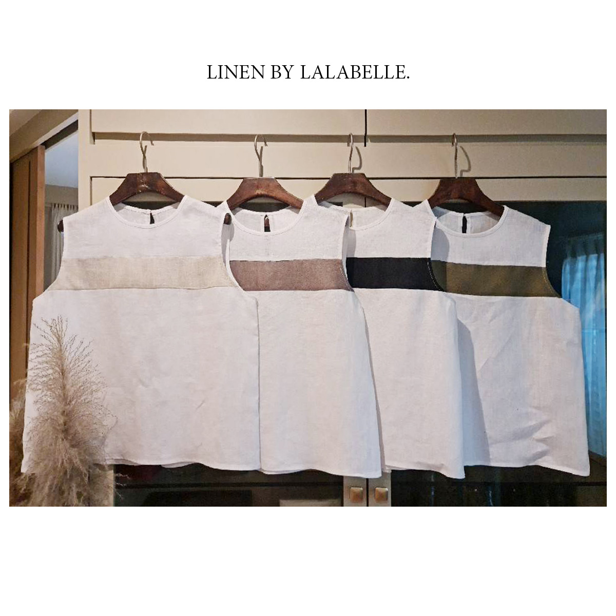 เสื้อลินินแต่งแถบสี L161